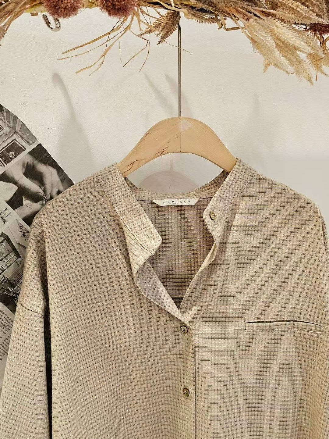 MS51118 Theresa checked blouse