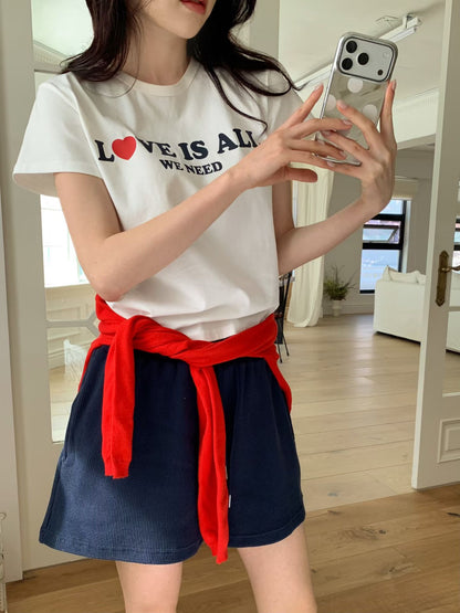 MS60453 Love word basic tee