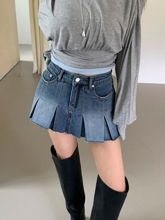 MS60912 Ivy denim skort