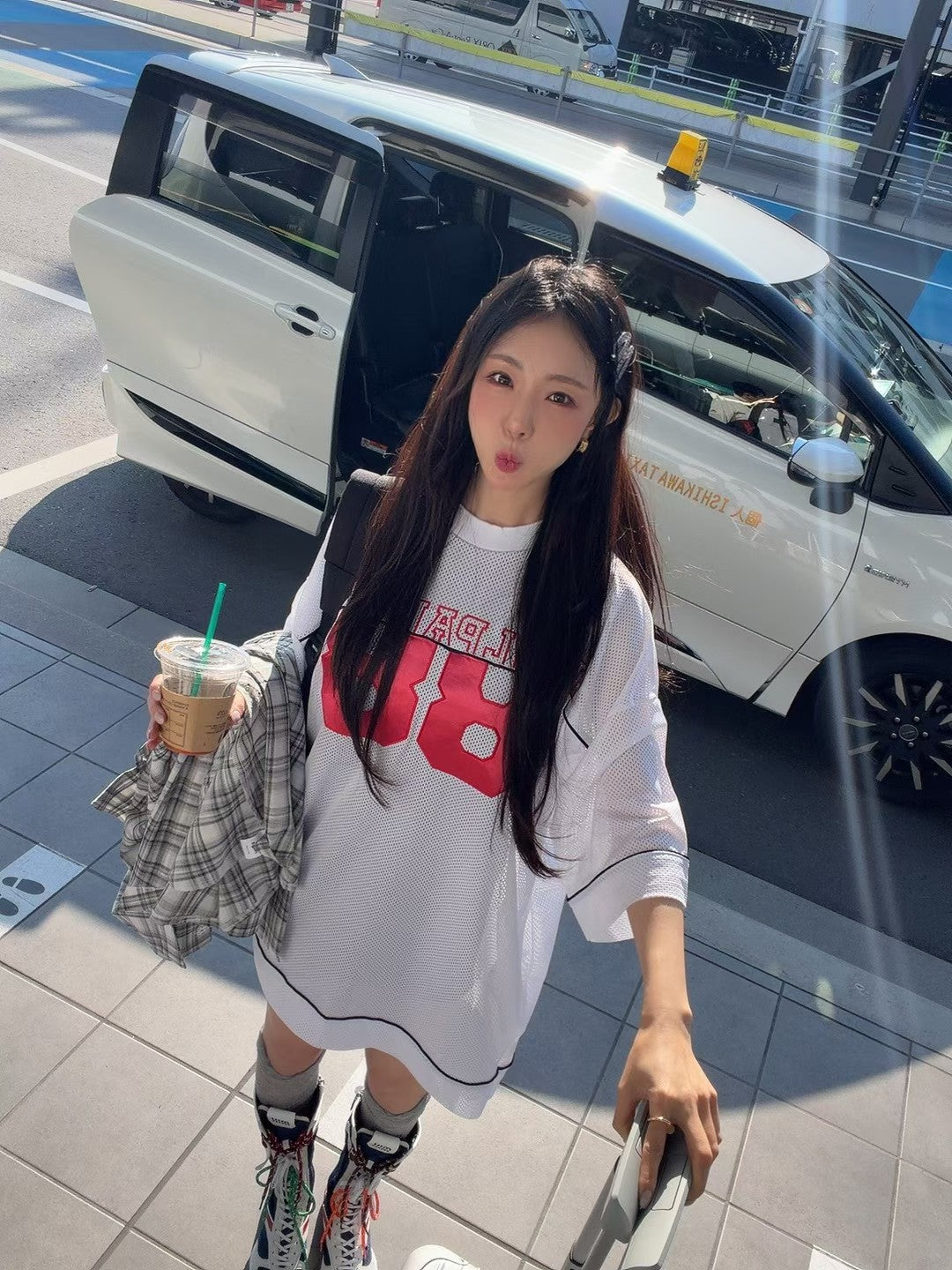 MS60534 Baseball style oversized tee
