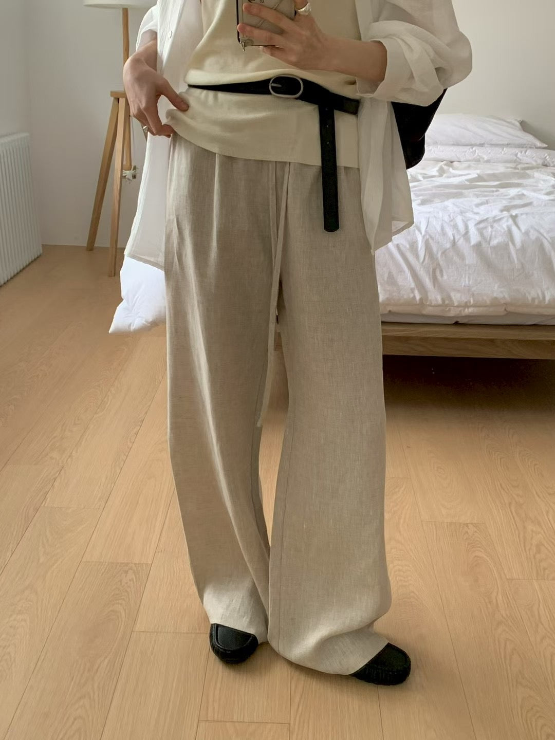 MS60439 Ease linen wide pants