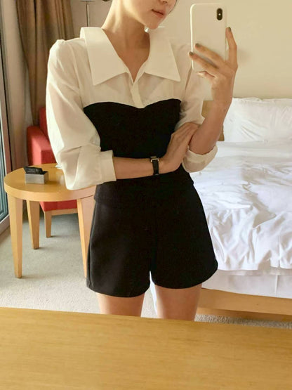 MS51055 Wendy chiffon knit blouse