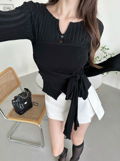 MS60319 Ribbon knit wrap set