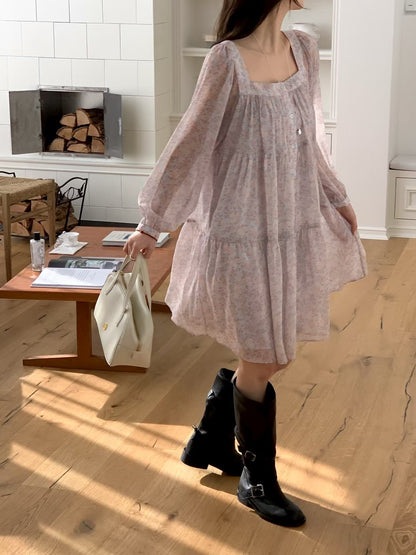 MS60258 Soft bloom midi dress