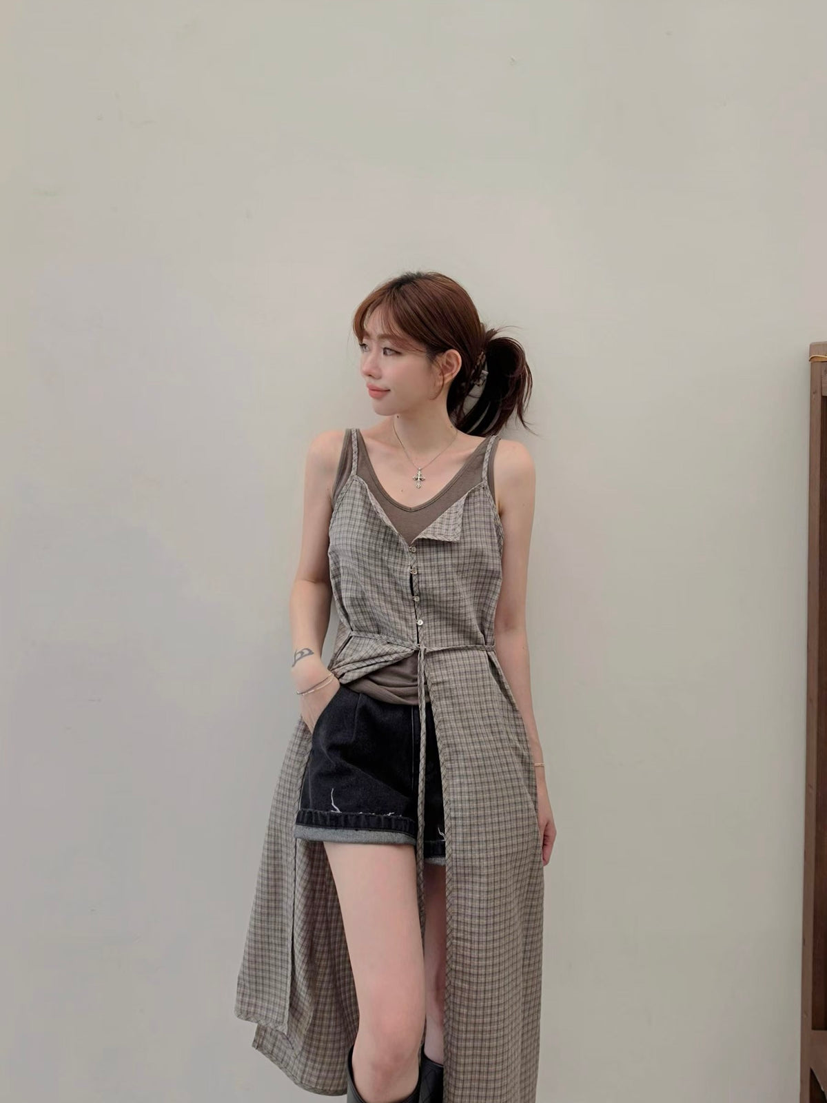 MS60803 Fion checked dress