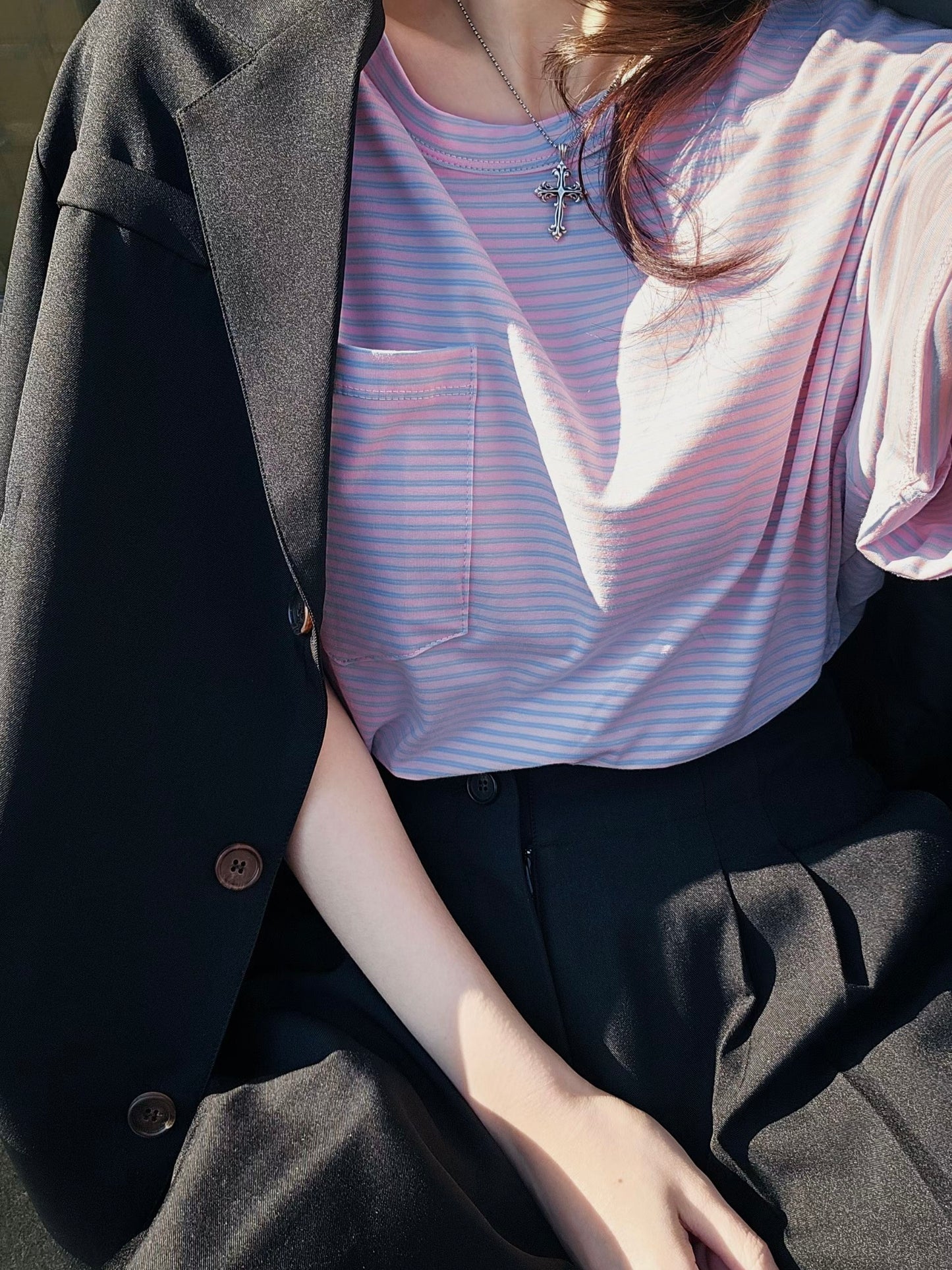 MS60364 Fion stripes tee