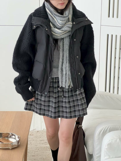 MS51084 Wool knit duck down jacket