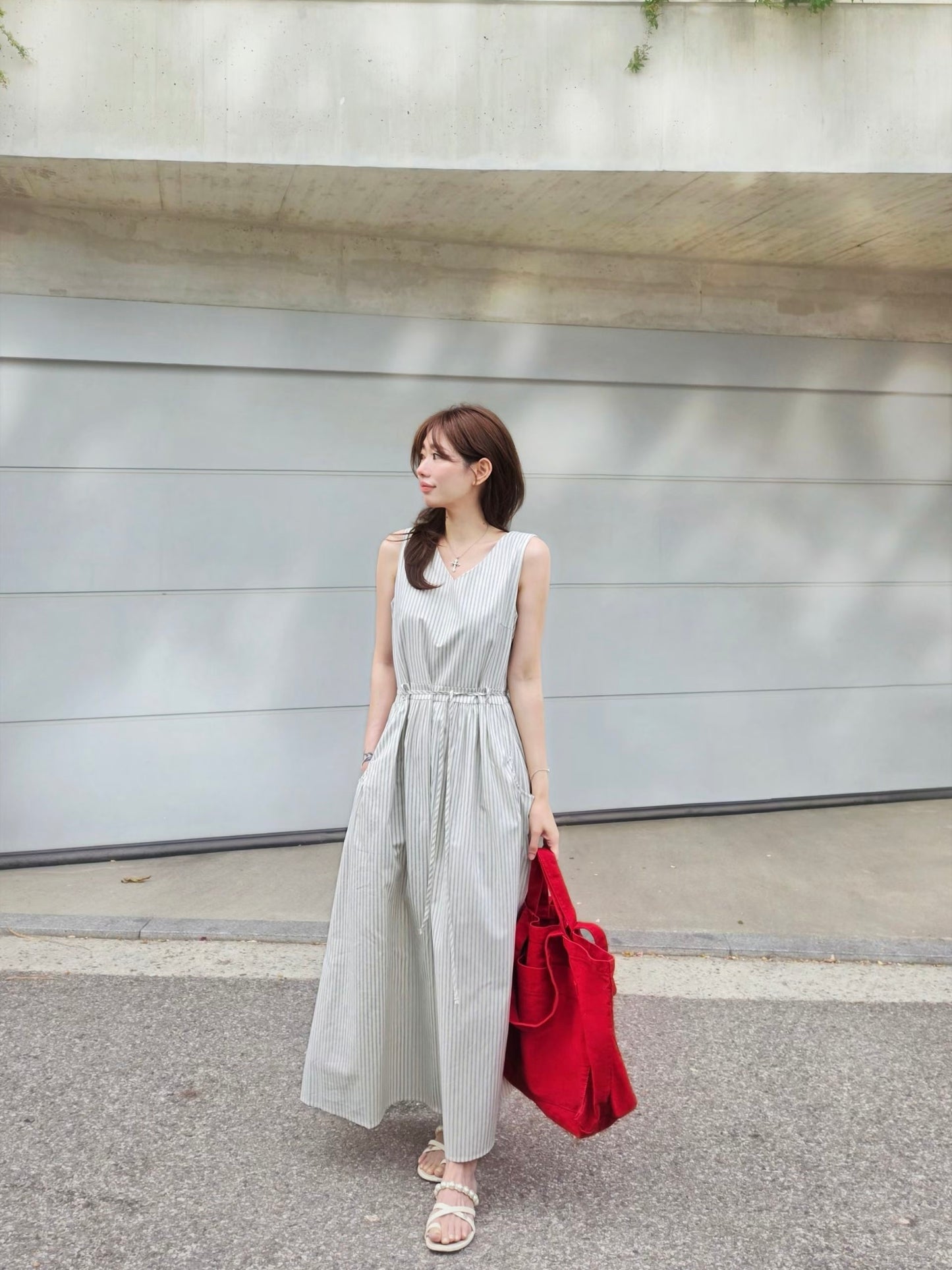 MS60613 Holidays stripes dress
