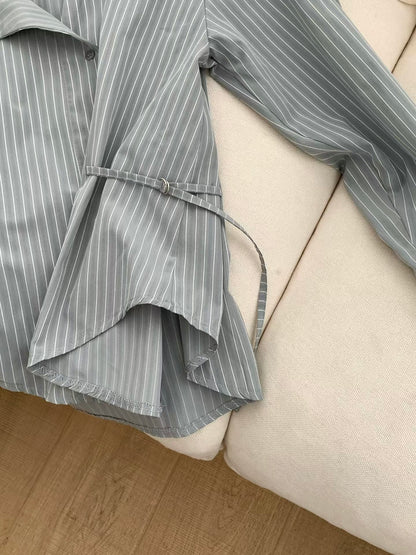 MS60408 Serene stripes off shoulder blouse