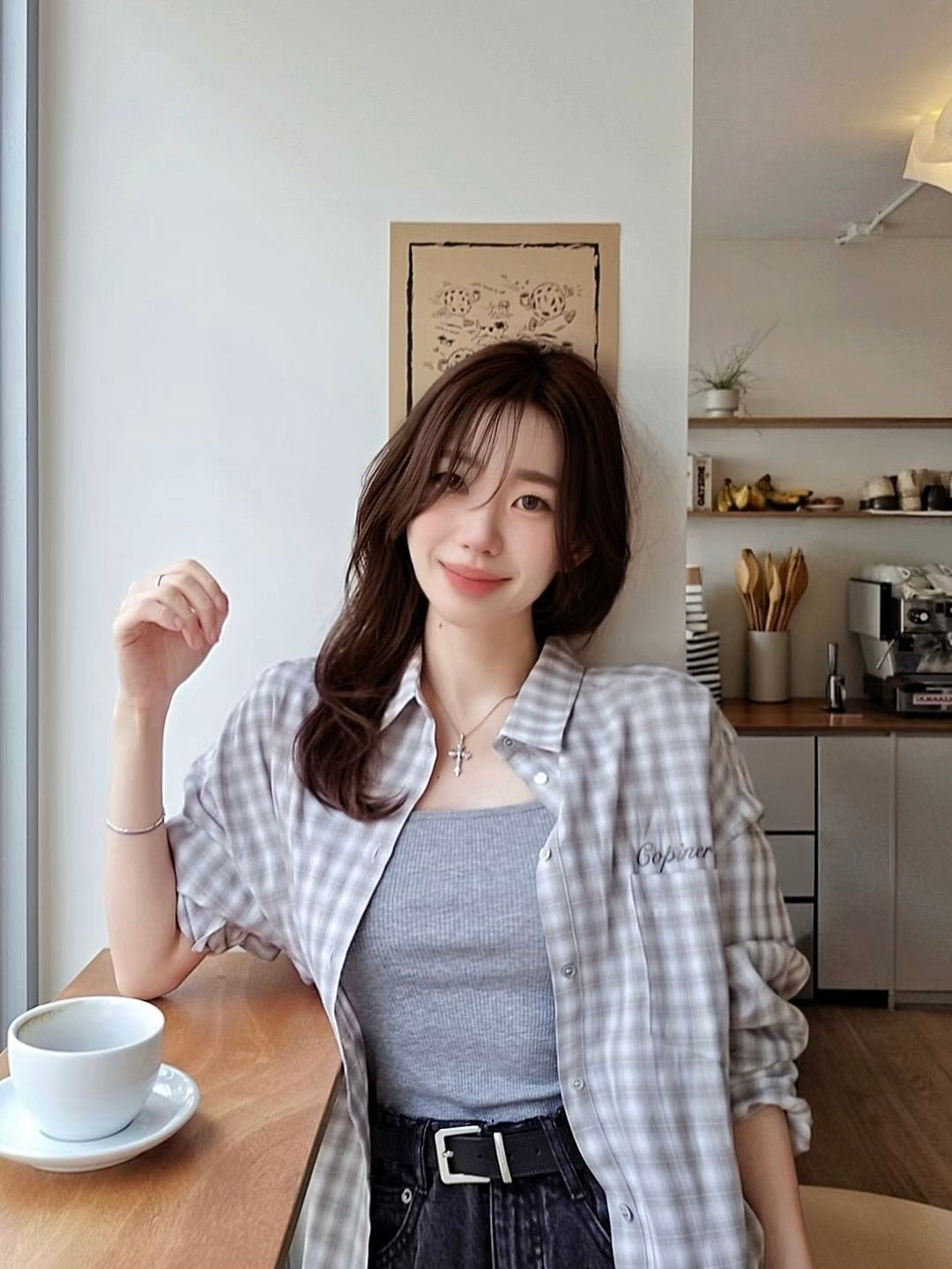 MS60264 Onni checked blouse