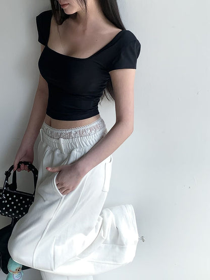 MS60415 Sculpt square neck tee