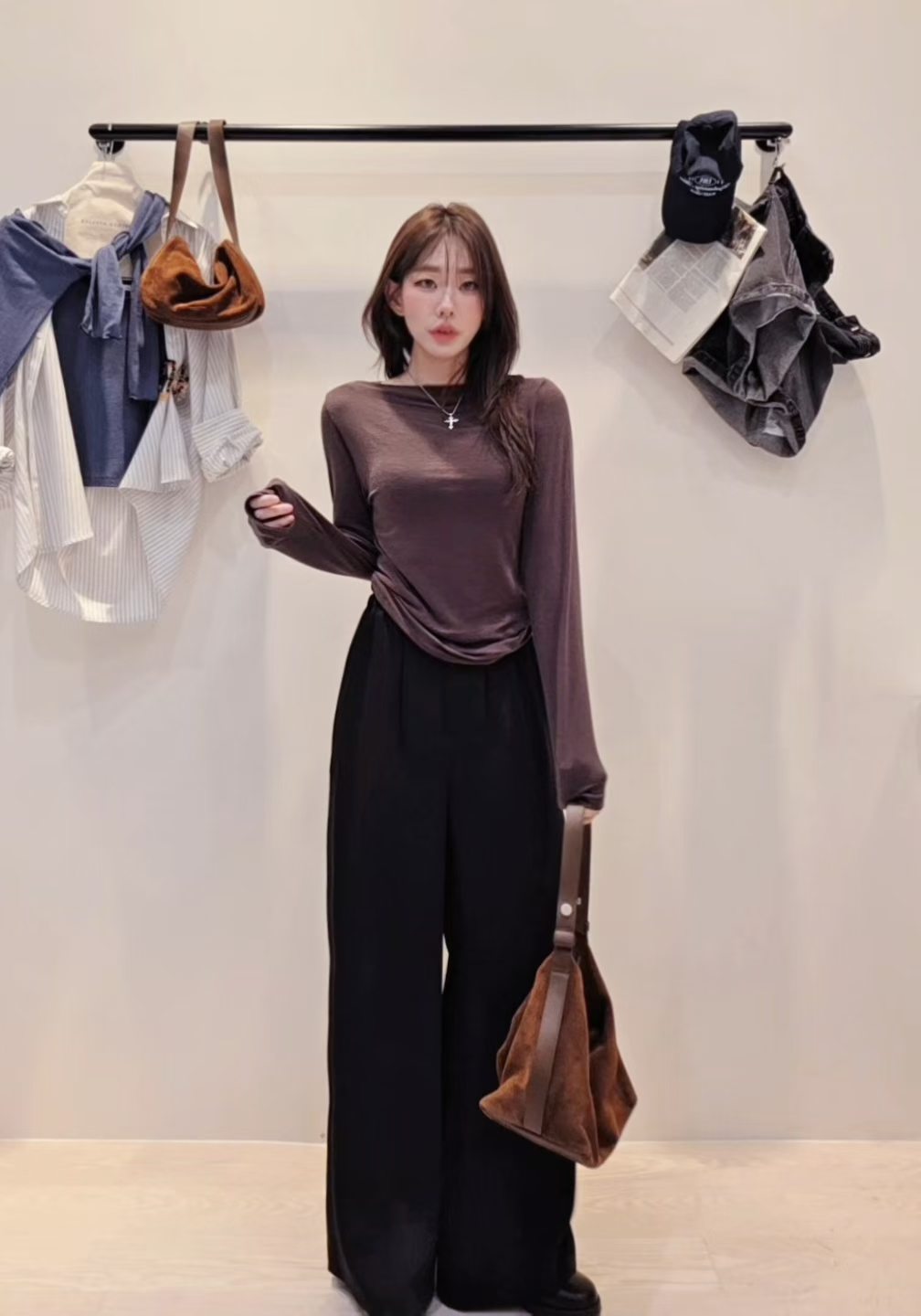 MS60911 Eve boatneck wool blended top