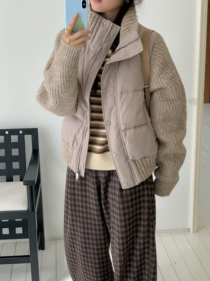 MS51084 Wool knit duck down jacket