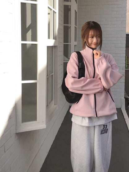 MS60229 Soft blush zip jacket