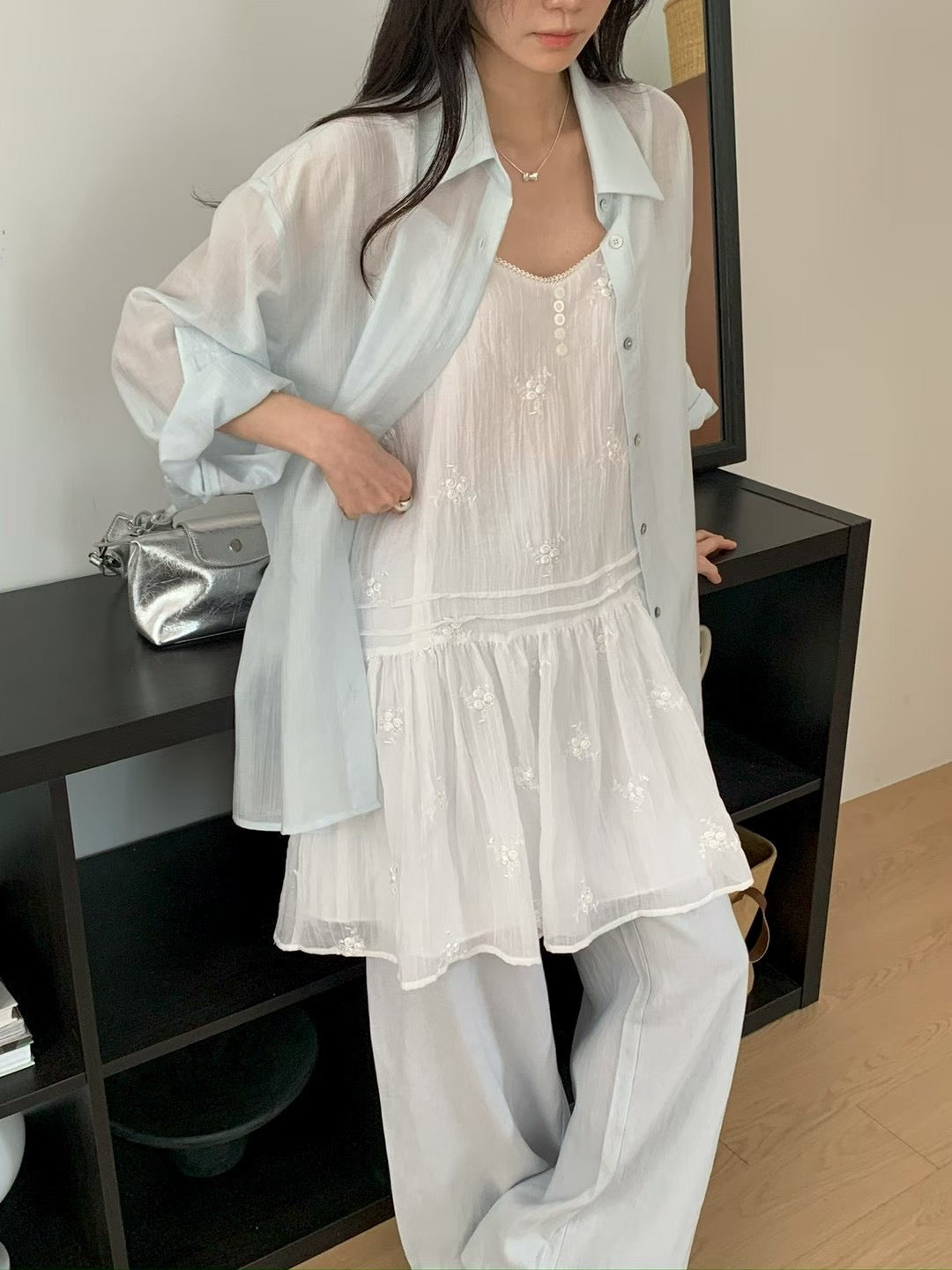 MS60441 Air veil sheer shirt