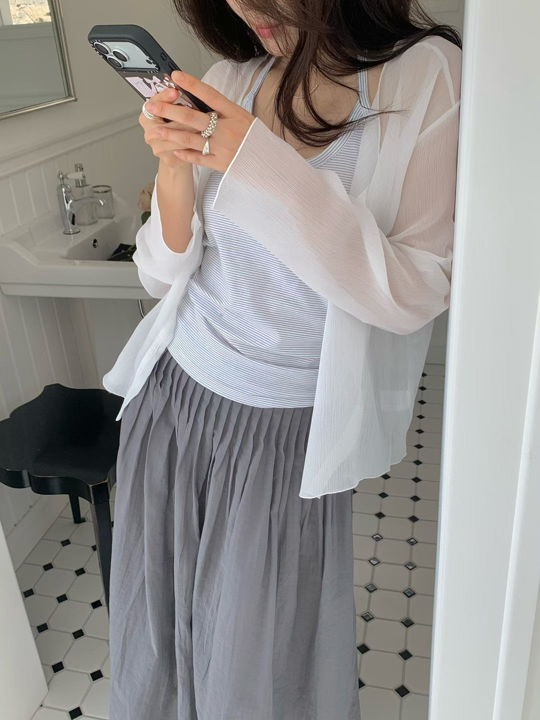 MS60545 Icy chiffon cardigan