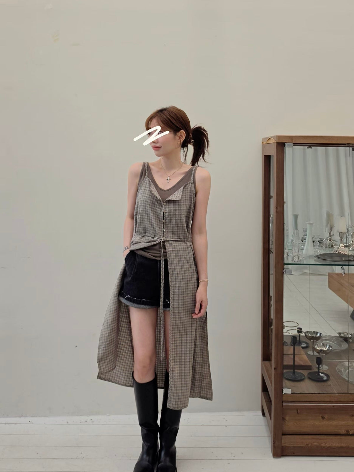 MS60803 Fion checked dress