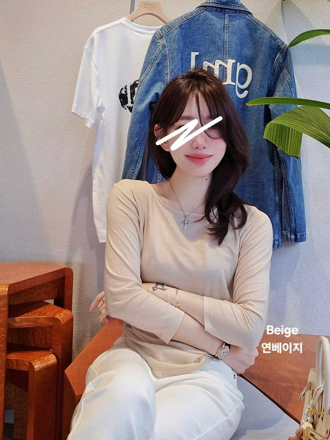 MS50945 Wool tencel blended jersey tee