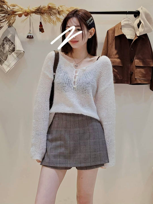 MS51239 Amy checked skorts