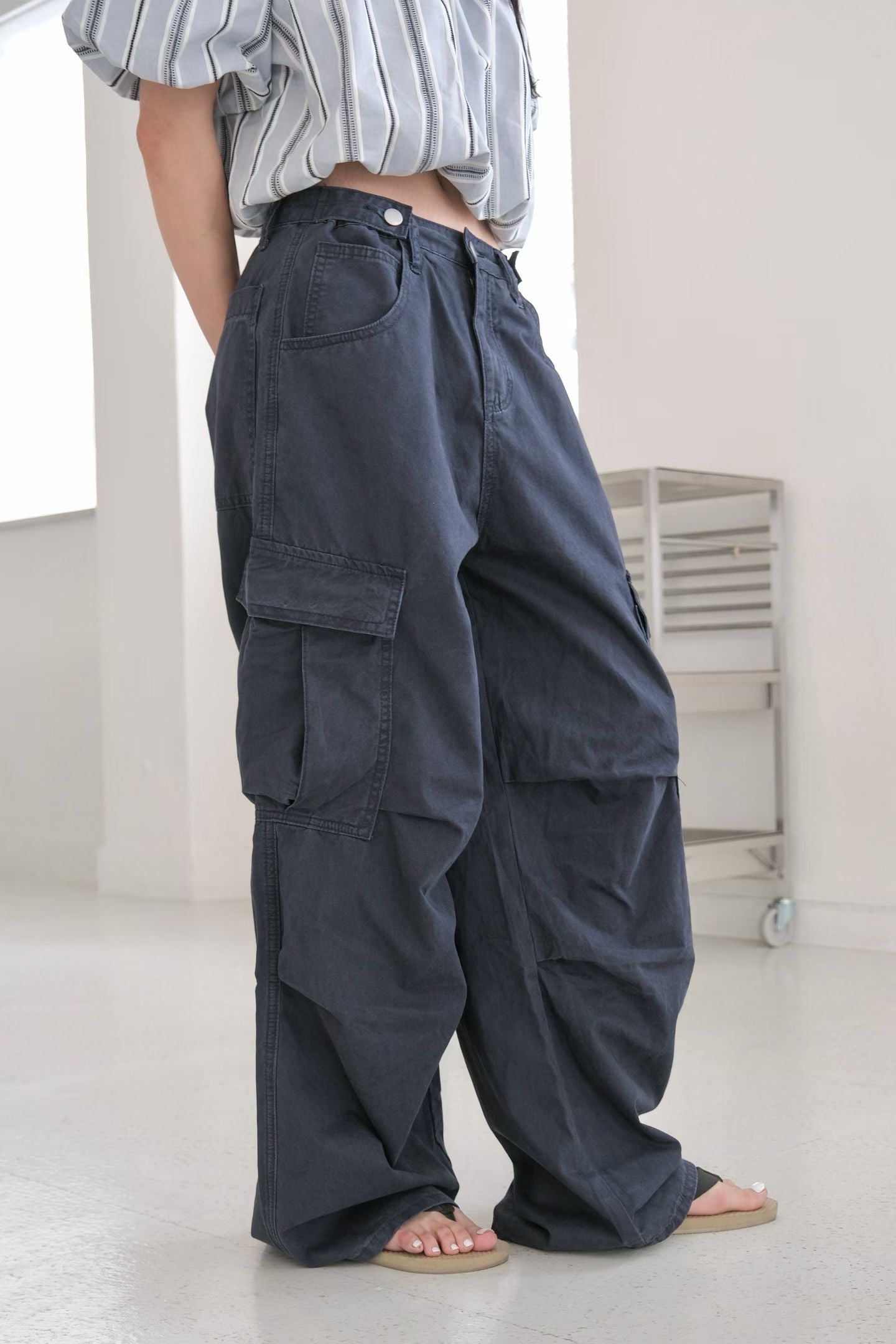 MS60634 Retro wide trousers