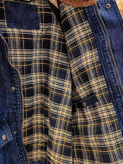 MS51150 Jack checked denim jacket