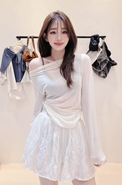MS60911 Eve boatneck wool blended top