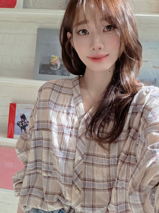 MS60503 Soft checked blouse