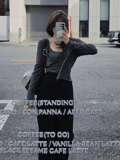 MS60922 Wool tencel cardigan set